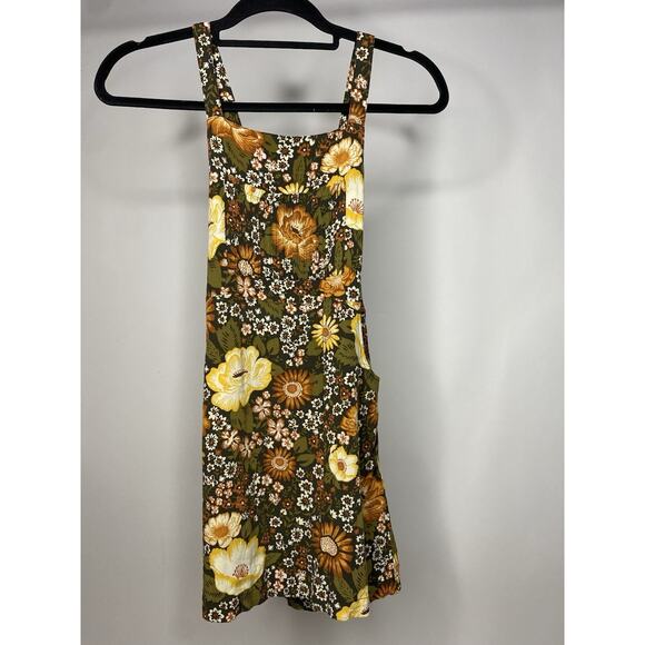 Spell & the Gypsy Collective Mustard Desert Daisy Pinafore Mini Dress Women's XS - Picture 3 of 11